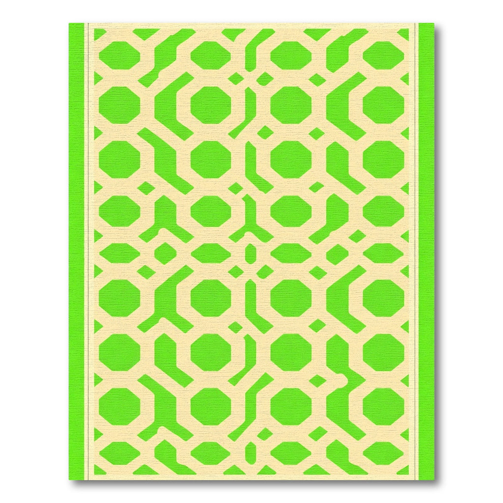 Bold Geometric Octagon Lattice Rug