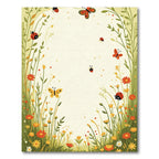 Whimsical Ladybug Butterfly Garden Meadow Rug