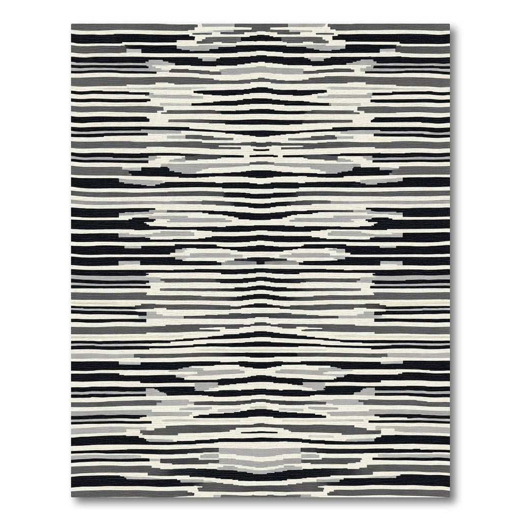Monochromatic Horizontal Stripe Abstract Rug