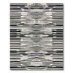 Monochromatic Horizontal Stripe Abstract Rug