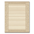 Sandy Beige Geometric Striped Rug
