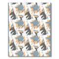 Abstract Grey Blue Tan Camo Animals Rug