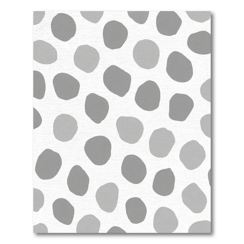 Soft Gray Abstract Dot Composition Rug