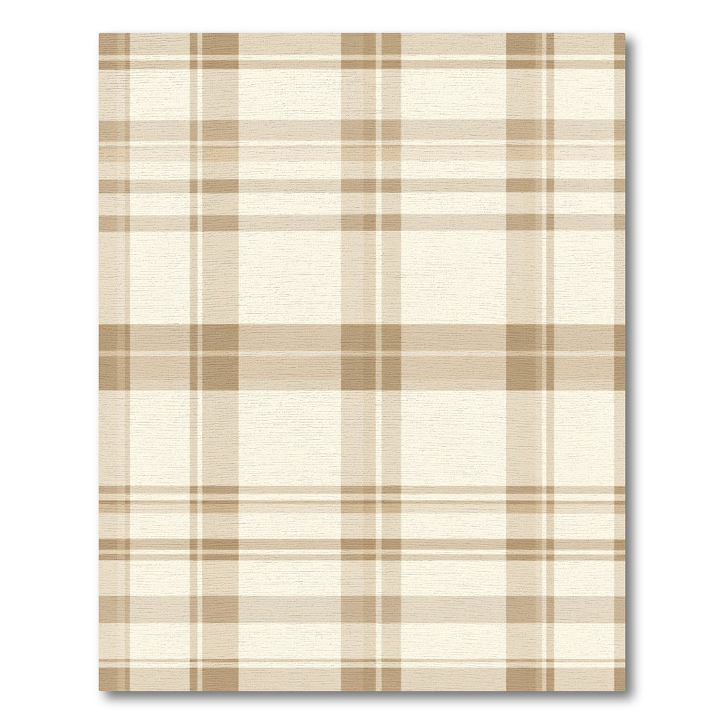 Classic Beige Plaid Grid Rug