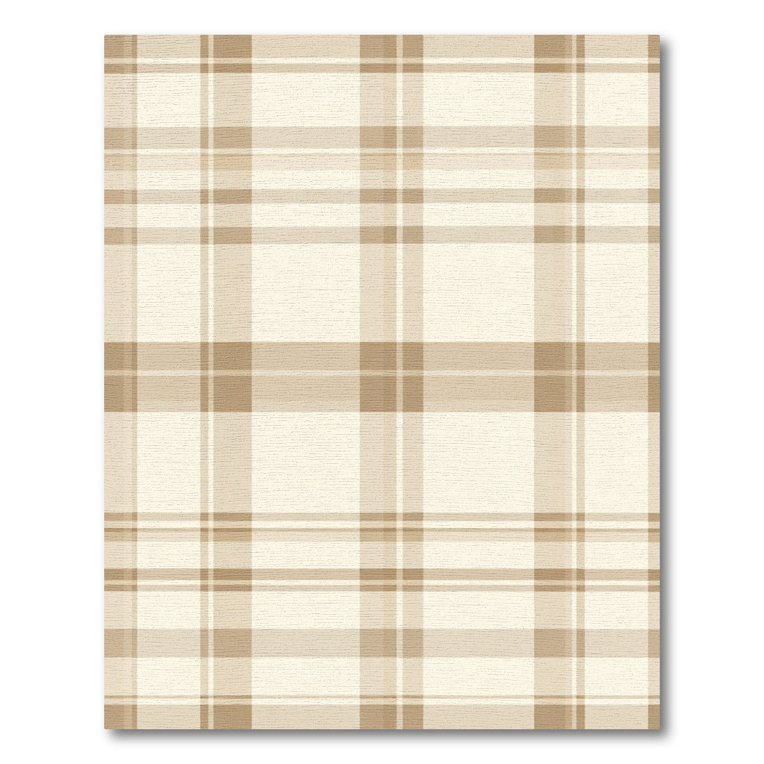 Classic Beige Plaid Grid Rug