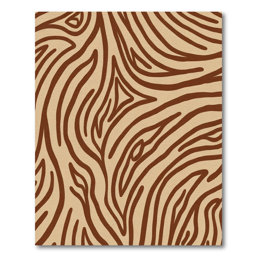 Brown Tan Abstract Swirl Rug