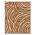 Brown Tan Abstract Swirl Rug
