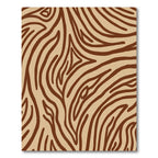Brown Tan Abstract Swirl Rug