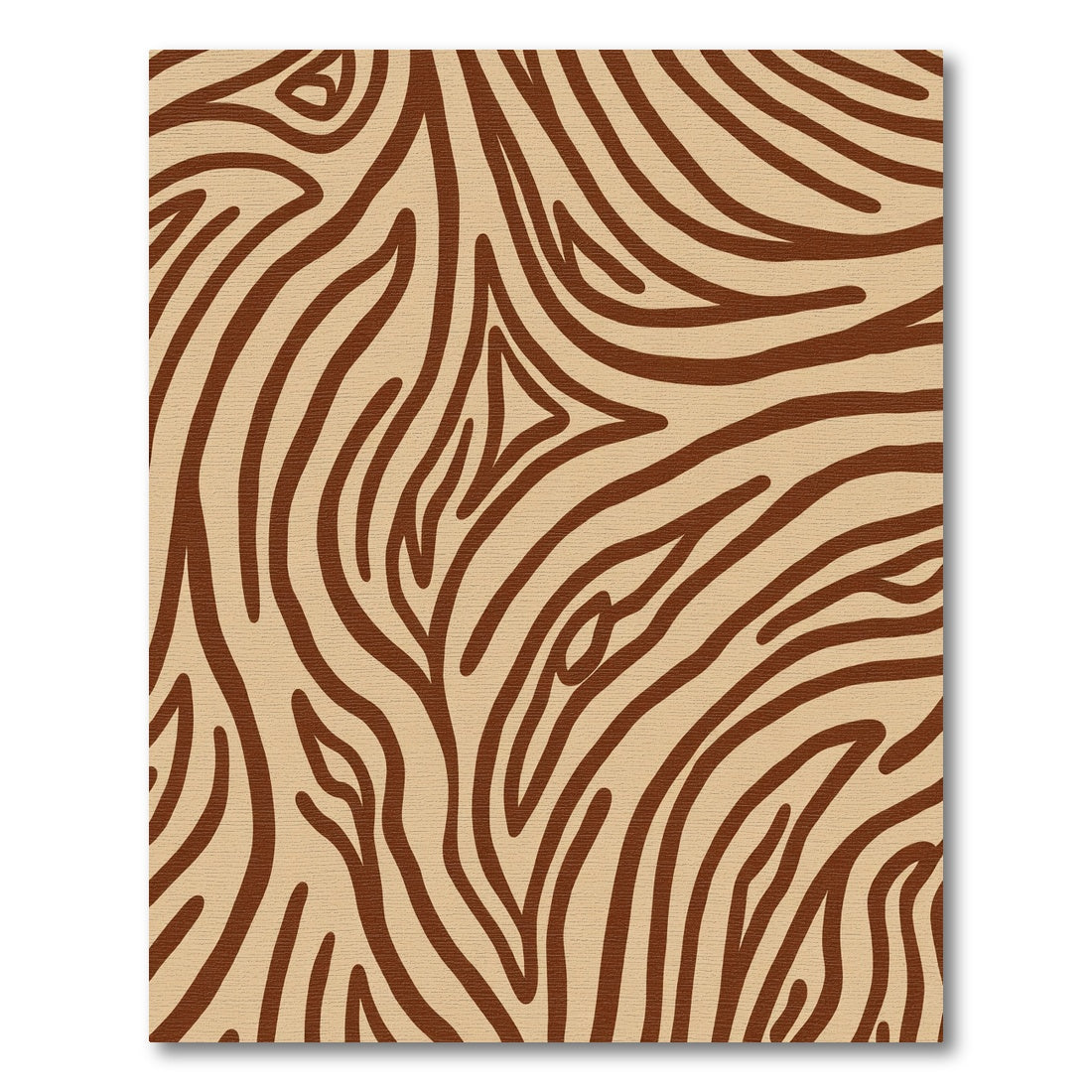 Brown Tan Abstract Swirl Rug