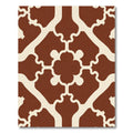 Terracotta Cream Gothic Leaf Vine Rug