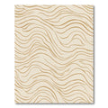 Cream and Gold Organic Swirl Rug