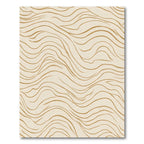 Cream and Gold Organic Swirl Rug