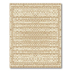Distressed Taupe Grid Abstract Rug