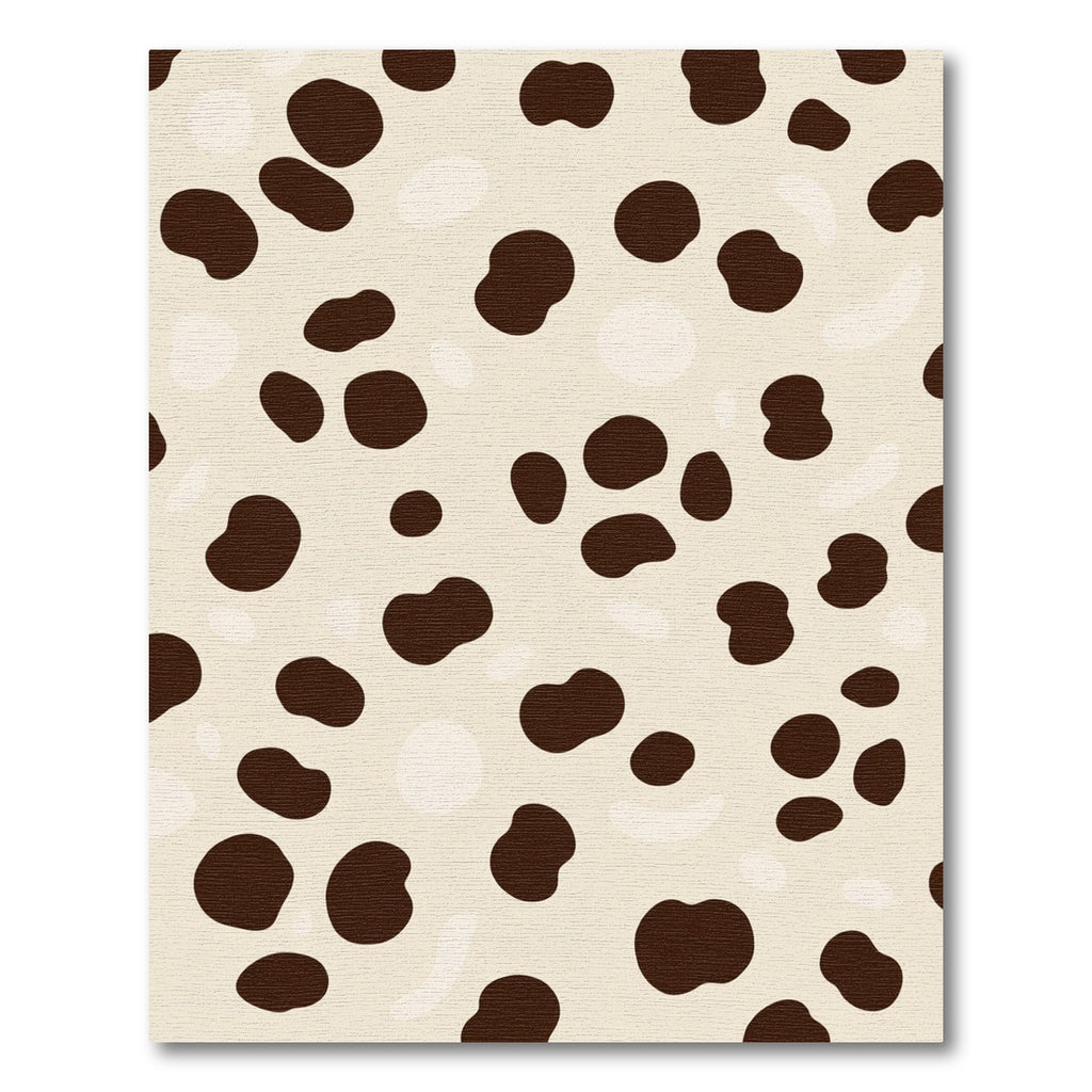 Cream Brown Spotty Organic Shapes Rug