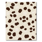 Cream Brown Spotty Organic Shapes Rug