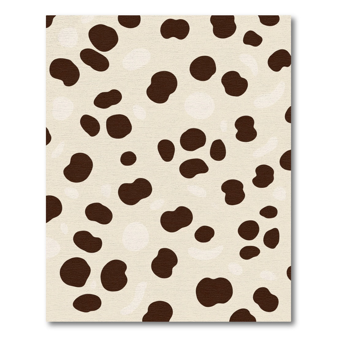 Cream Brown Spotty Organic Shapes Rug