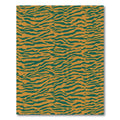 Bold Orange Teal Zebra Stripes Rug