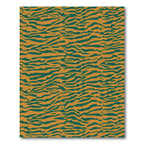 Bold Orange Teal Zebra Stripes Rug
