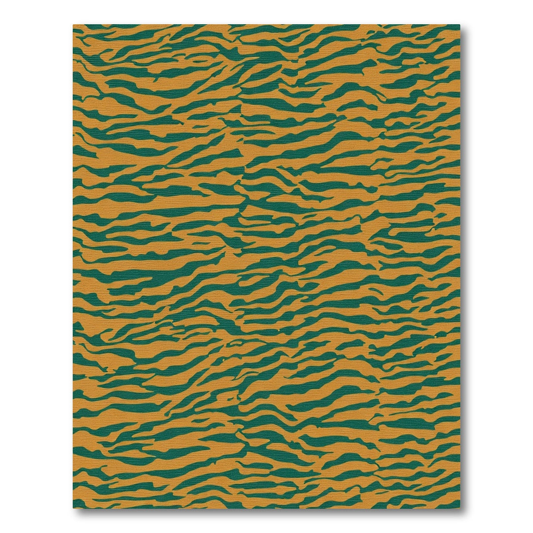 Bold Orange Teal Zebra Stripes Rug