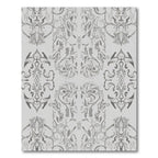 Gray Ornate Floral Symmetrical Medallions Rug