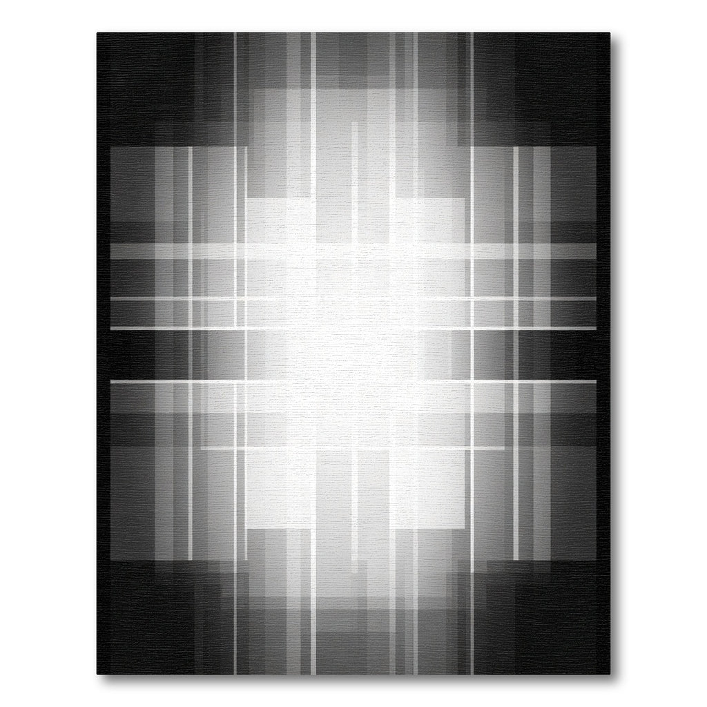 Monochromatic Geometric Grid Lines Rug