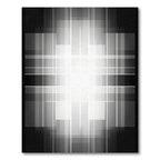 Monochromatic Geometric Grid Lines Rug