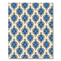 Royal Blue Ornate Quatrefoil Repeating Rug