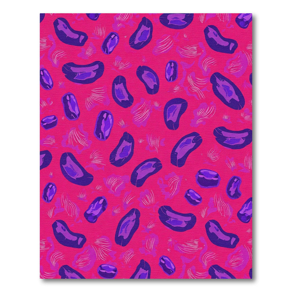 Bold Purple Bean Shapes Rug