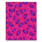 Bold Purple Bean Shapes Rug