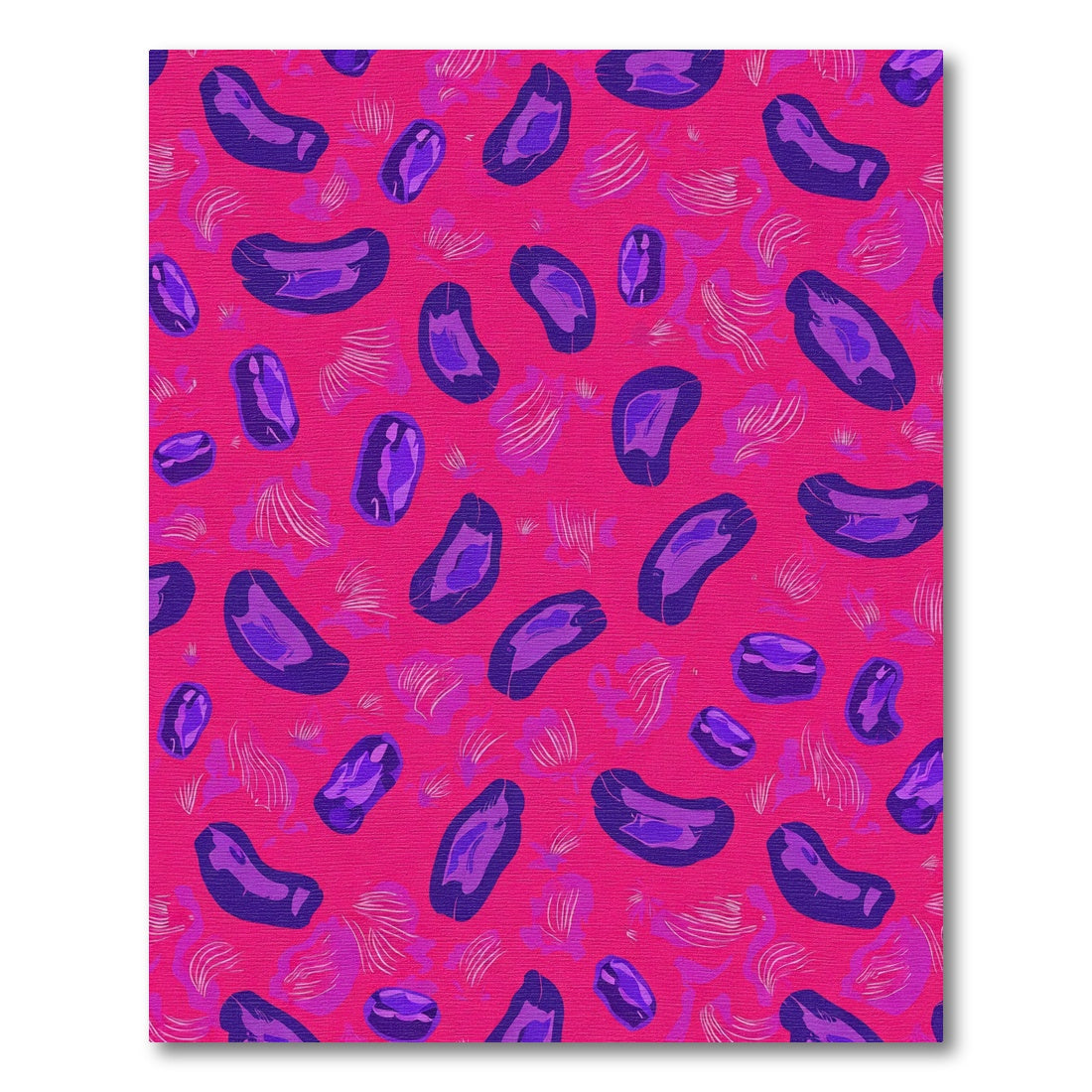 Bold Purple Bean Shapes Rug