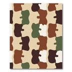 Earthy Camouflage Abstract Blotches Rug