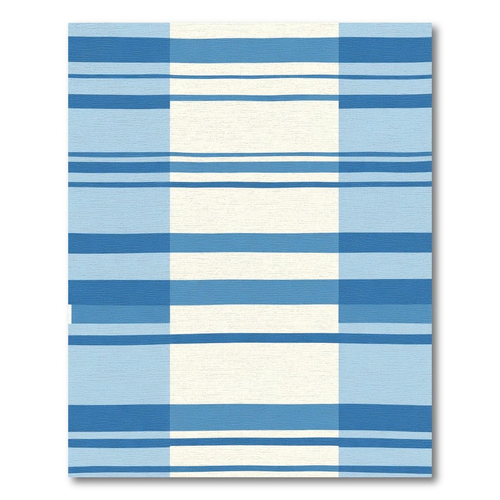 Classic Blue Stripe Wide Band Rug