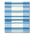 Classic Blue Stripe Wide Band Rug