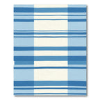 Classic Blue Stripe Wide Band Rug
