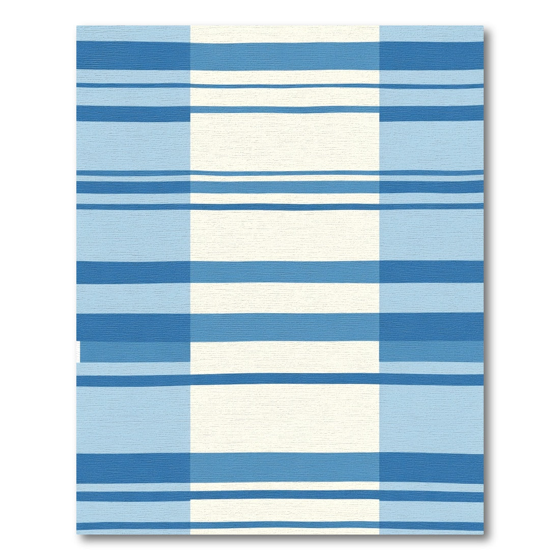 Classic Blue Stripe Wide Band Rug
