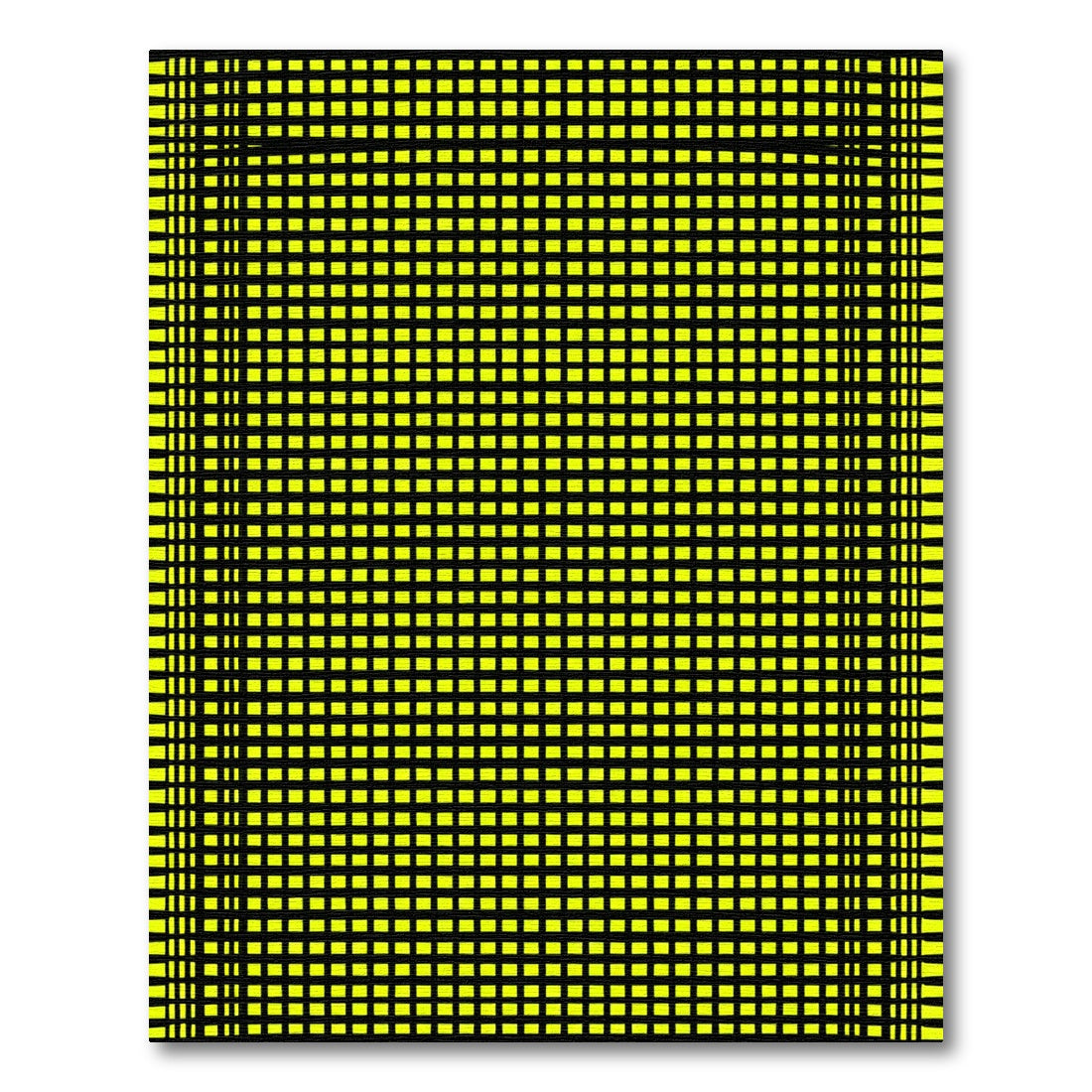 Neon Yellow Grid Check Rug