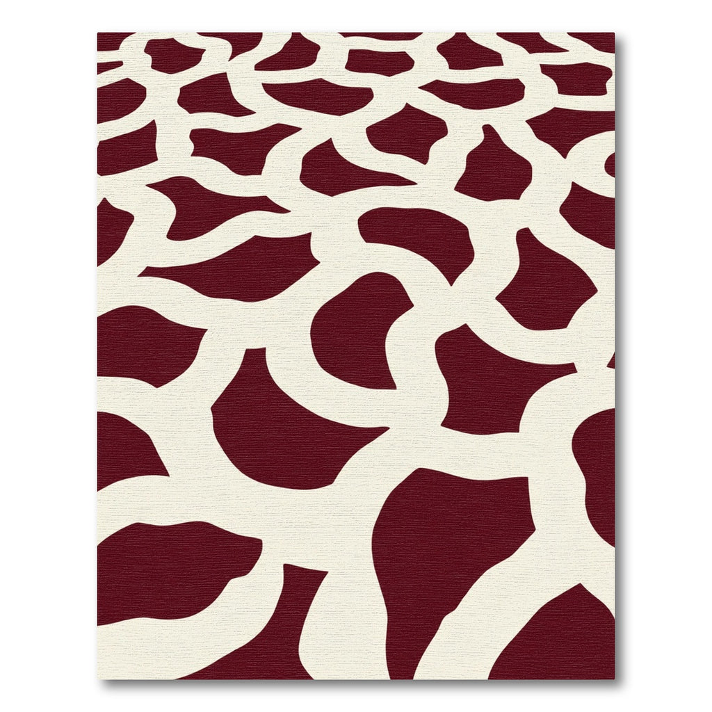 Crimson Cream Organic Interlocking Loops Rug