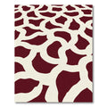 Crimson Cream Organic Interlocking Loops Rug
