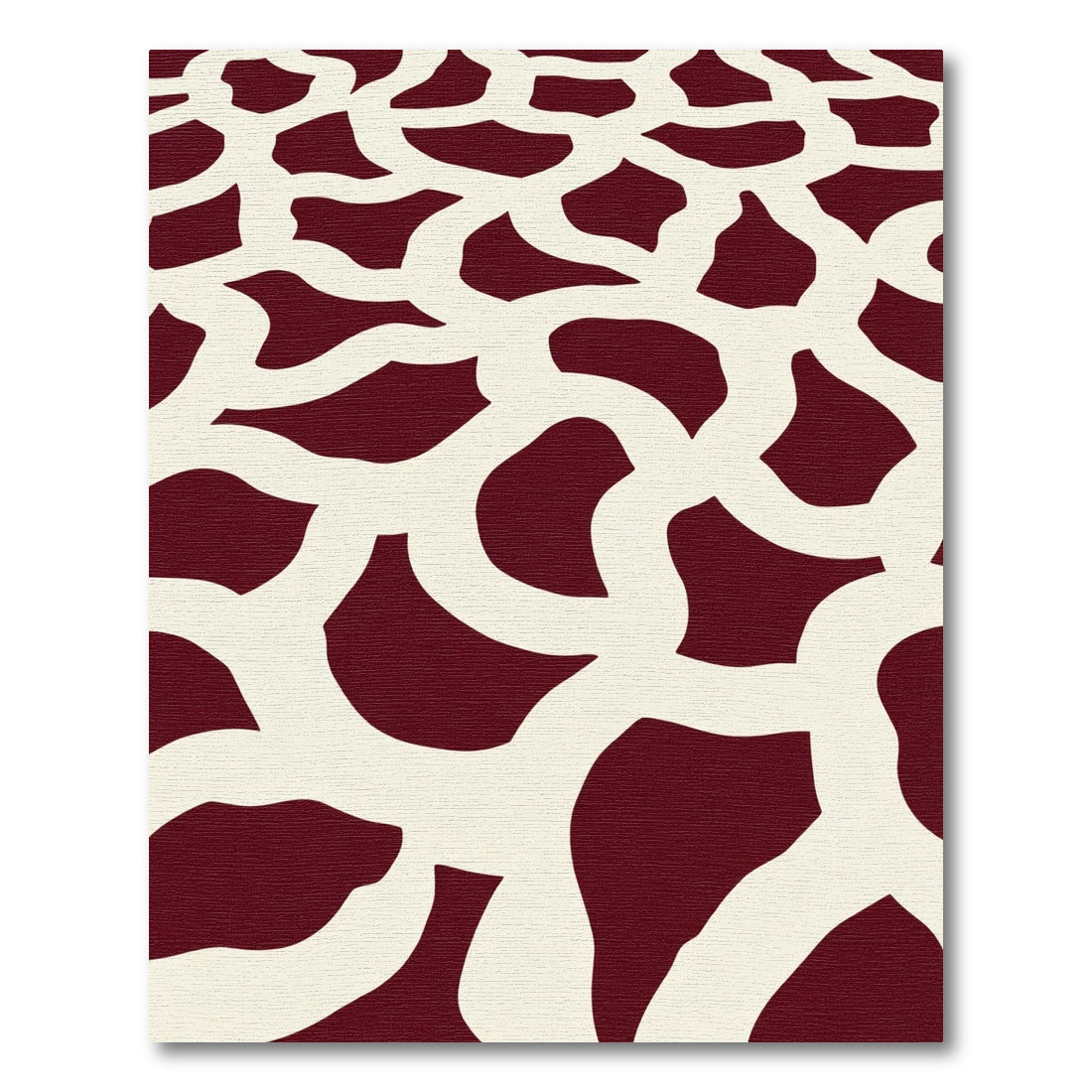 Crimson Cream Organic Interlocking Loops Rug