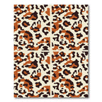 Classic Leopard Print Color Splash Rug