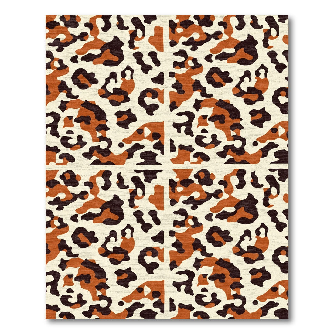 Classic Leopard Print Color Splash Rug