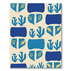 Blue Yellow Bold Organic Shapes Rug