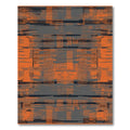 Orange and Gray Abstract Glitch Texture Rug