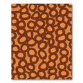 Rustic Orange Circle Collage Rug