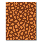 Rustic Orange Circle Collage Rug