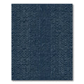 Deep Navy Subtle Chevron Stripe Rug