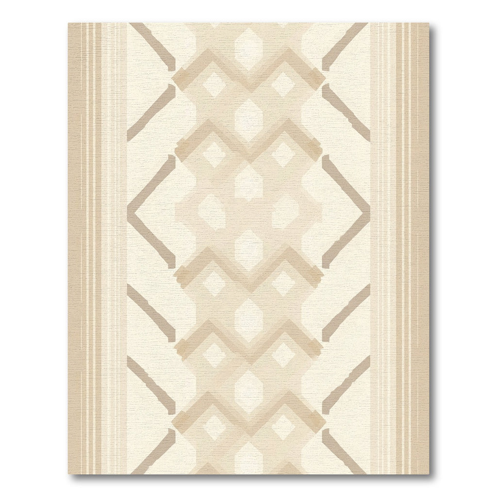 Neutral Geometric Chevron Diamond Rug