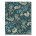 Oceanic Jellyfish Coral Nautilus Seascape Rug