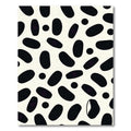 Abstract Black Speckled Cream Rug