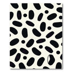 Abstract Black Speckled Cream Rug